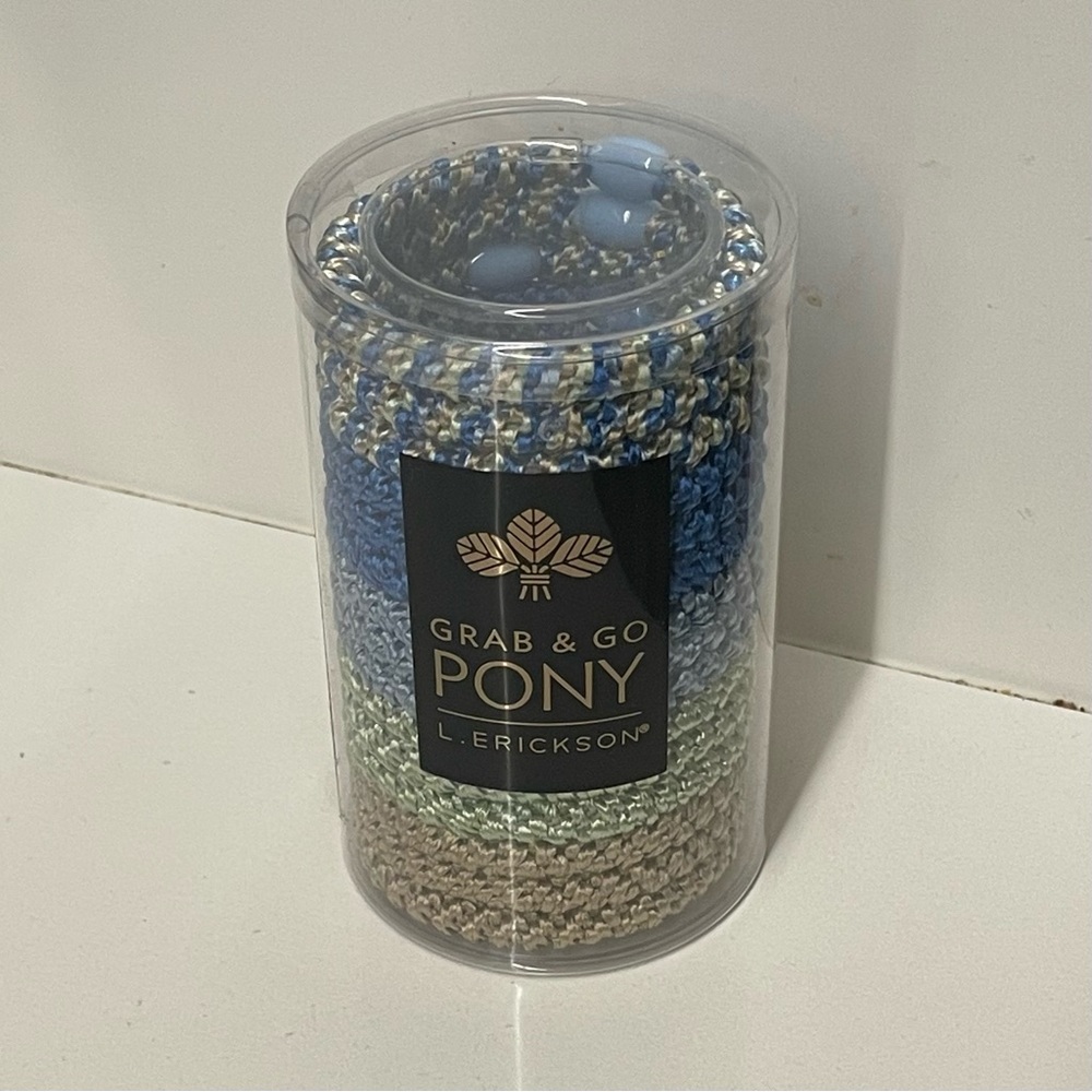 Grab & Go Pony Hair Ties - Blue, Green, Tan